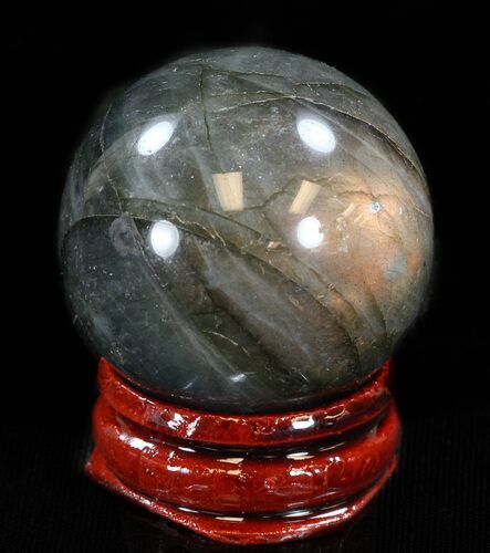 Flashy Labradorite Sphere - Great Color Play #37668